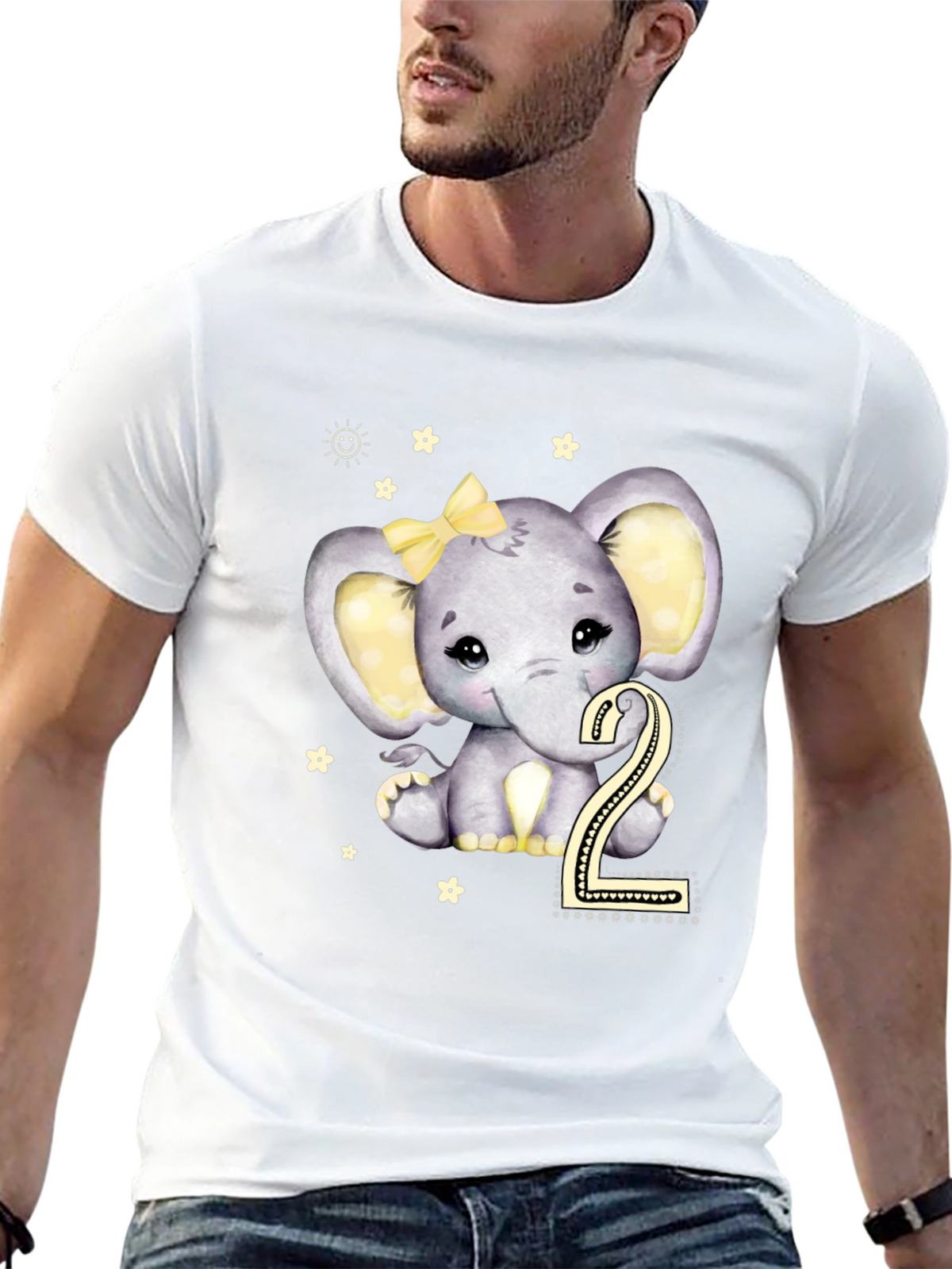 Cute Elephant 2nd Birthday T-Shirt