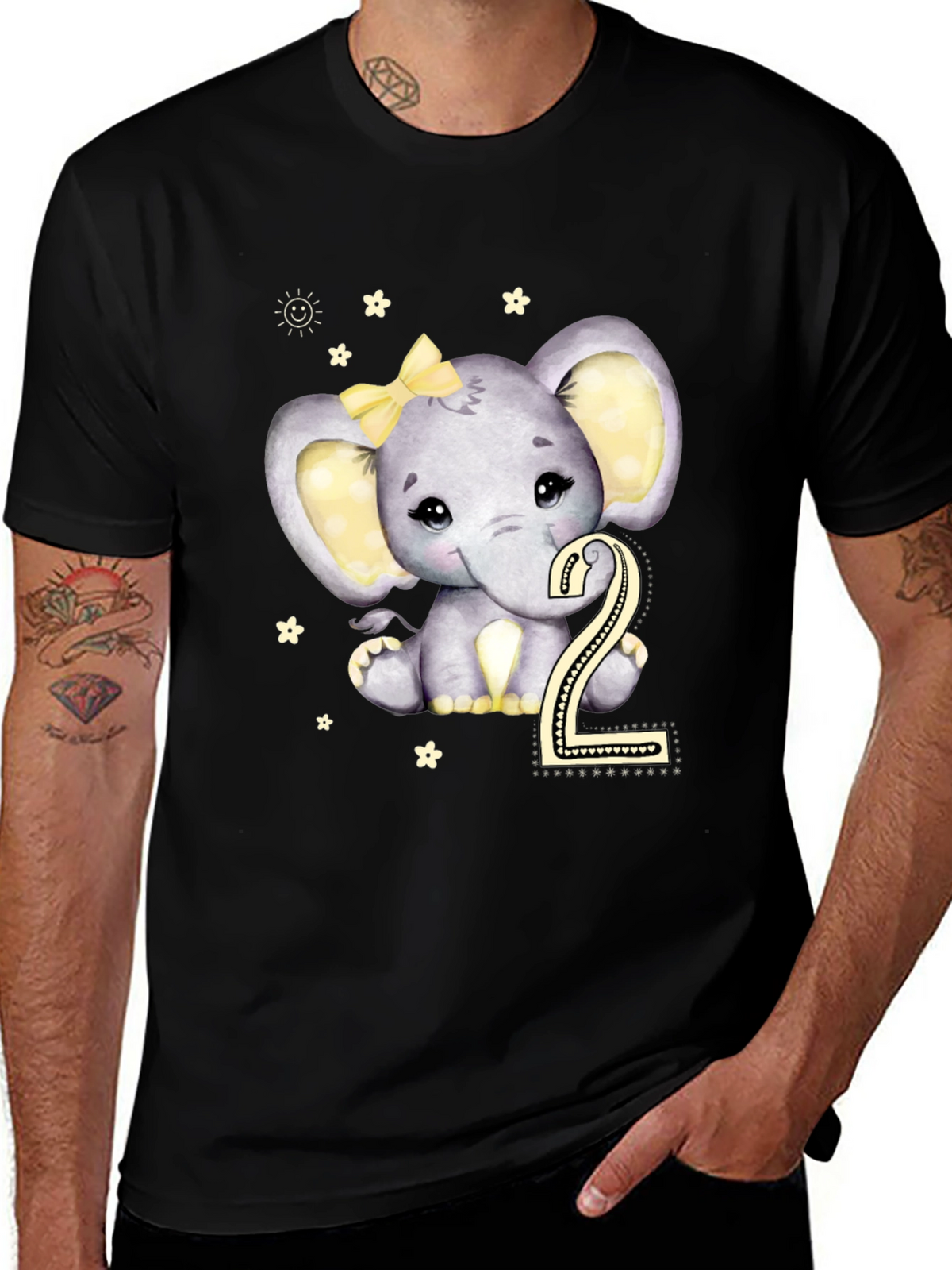 Cute Elephant 2nd Birthday T-Shirt