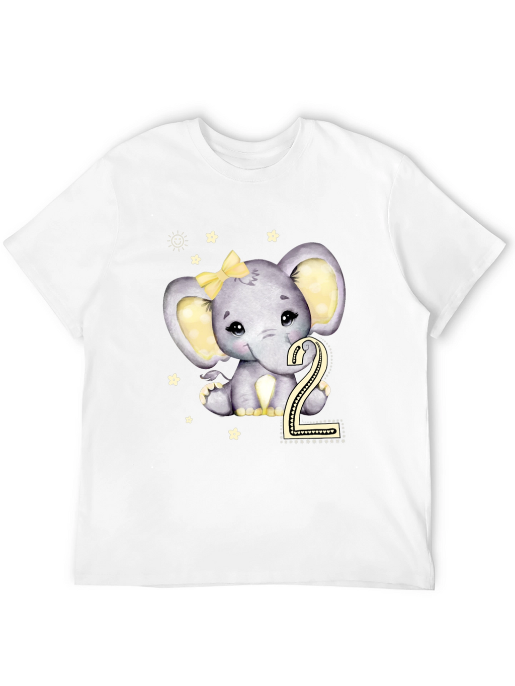 Cute Elephant 2nd Birthday T-Shirt