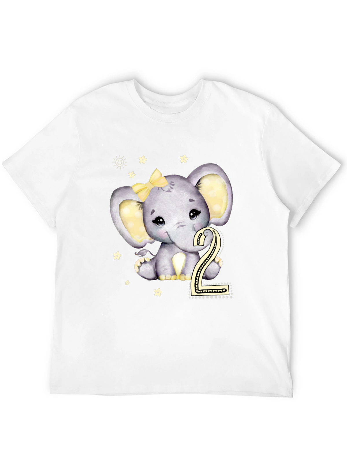 Cute Elephant 2nd Birthday T-Shirt