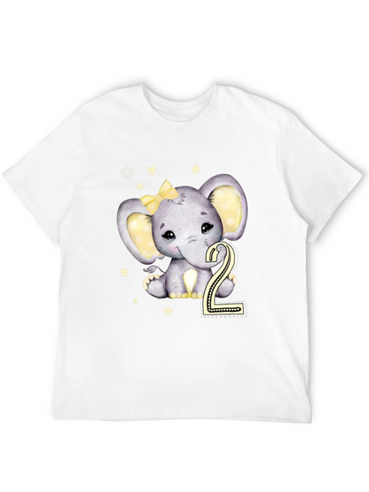 Cute Elephant 2nd Birthday T-Shirt