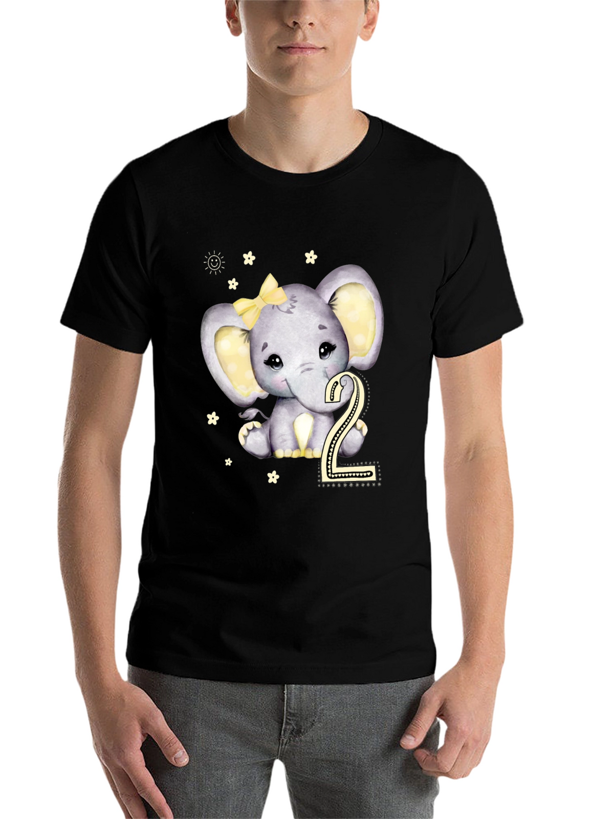 Cute Elephant 2nd Birthday T-Shirt