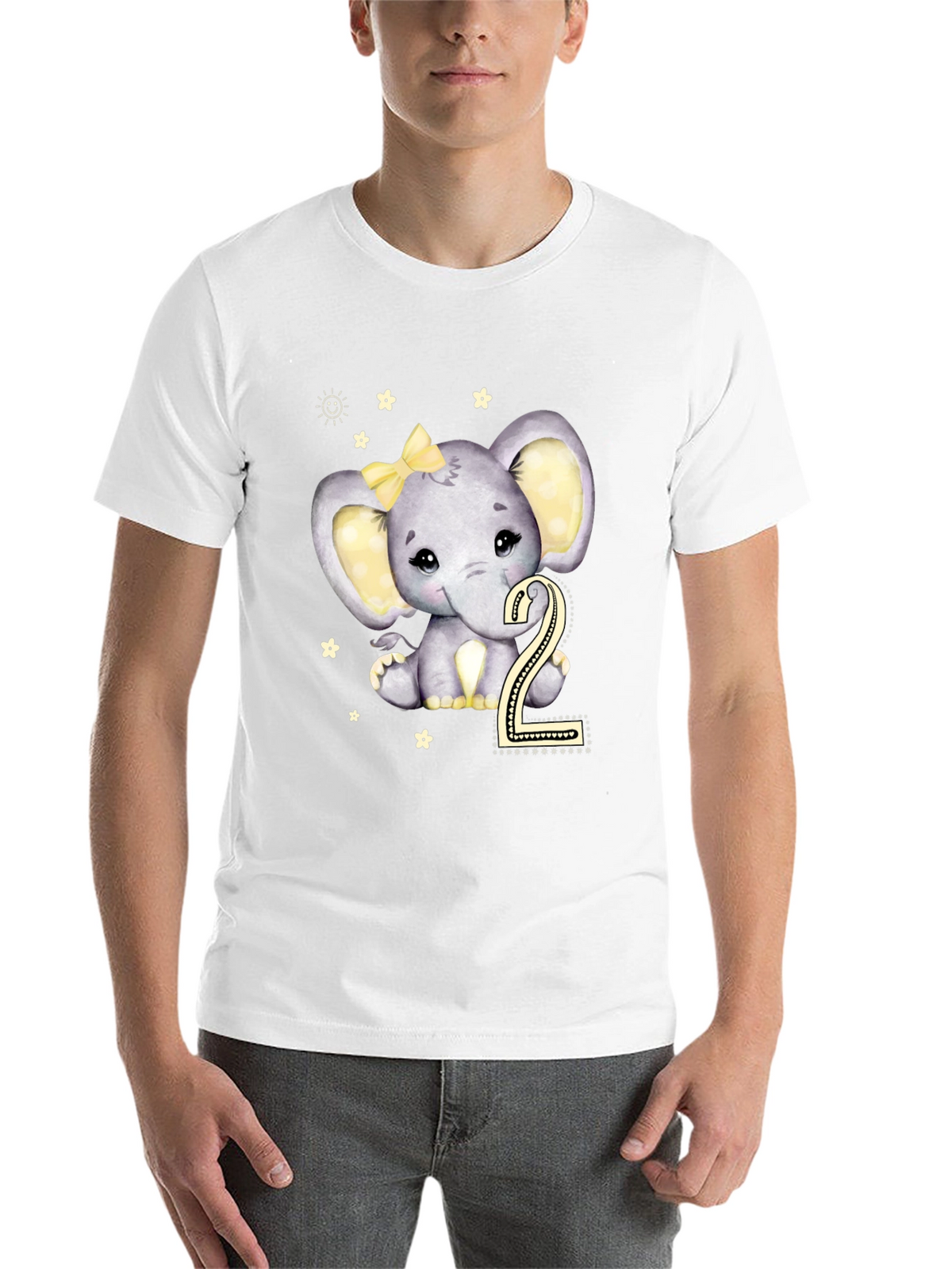 Cute Elephant 2nd Birthday T-Shirt