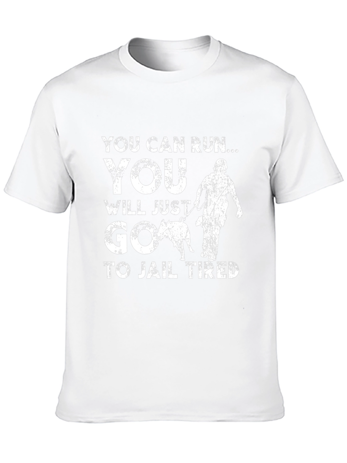 You Can Run T-Shirt Funny Police Dog K9