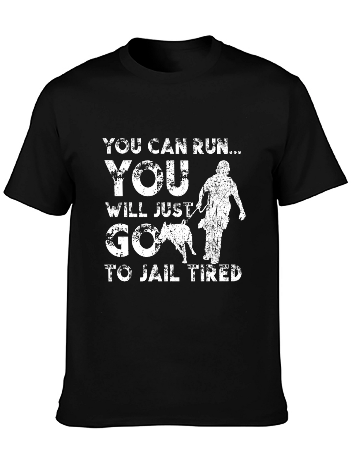 You Can Run T-Shirt Funny Police Dog K9