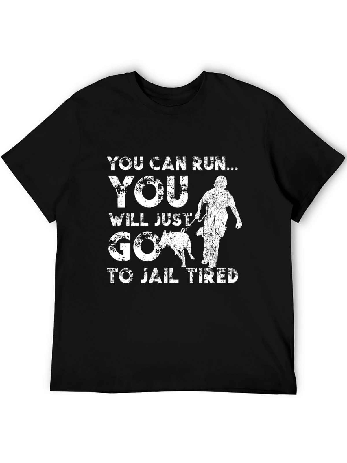 You Can Run T-Shirt Funny Police Dog K9