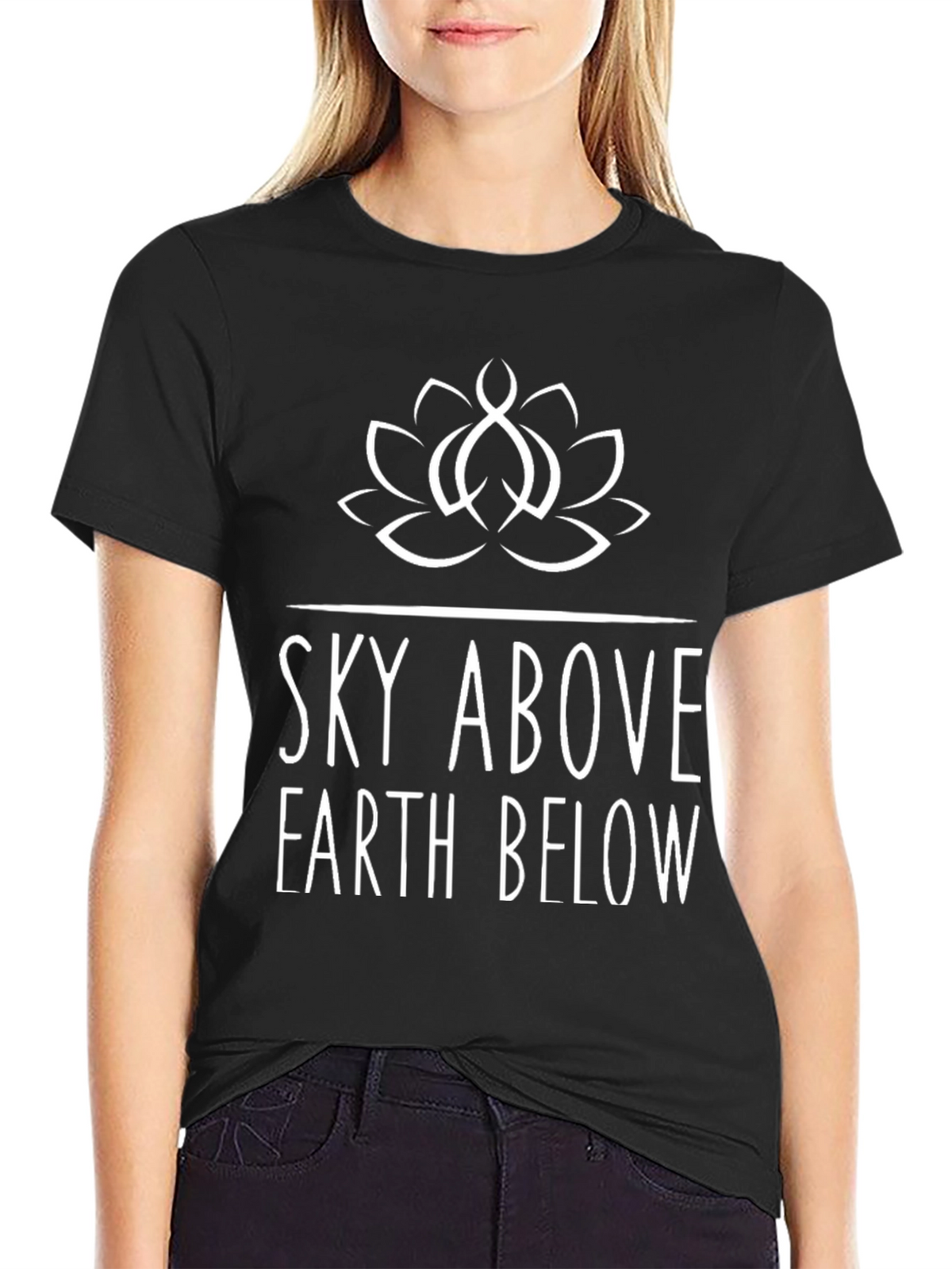 Sky Above Earth Below Graphic Tee - Black