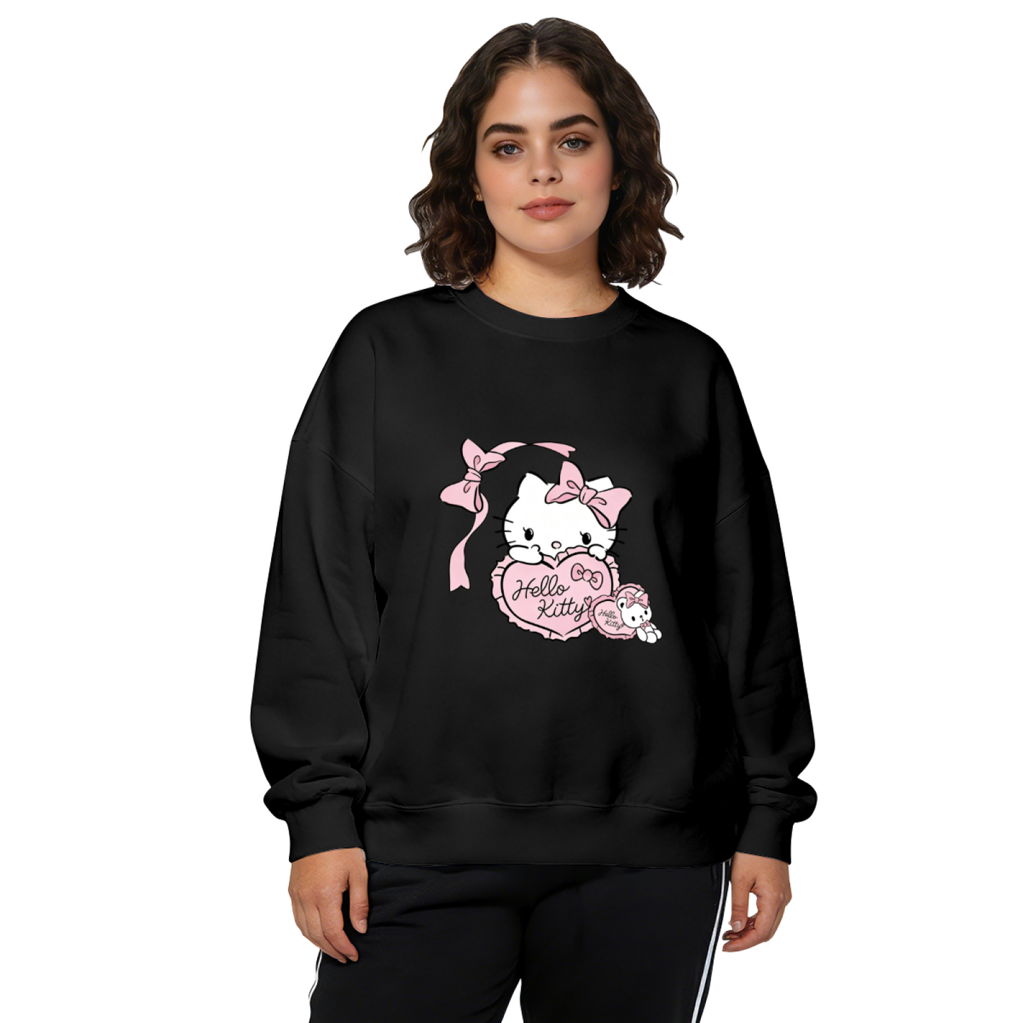 Sweet Heart?Bow Hello Kitty Aesthetic Crewneck Sweatshirt