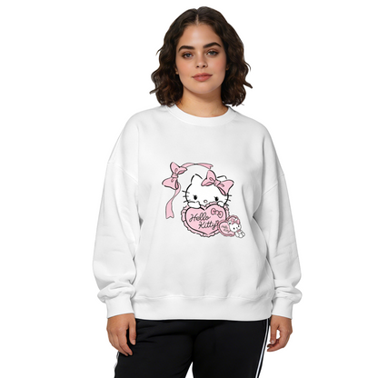 Sweet Heart?Bow Hello Kitty Aesthetic Crewneck Sweatshirt