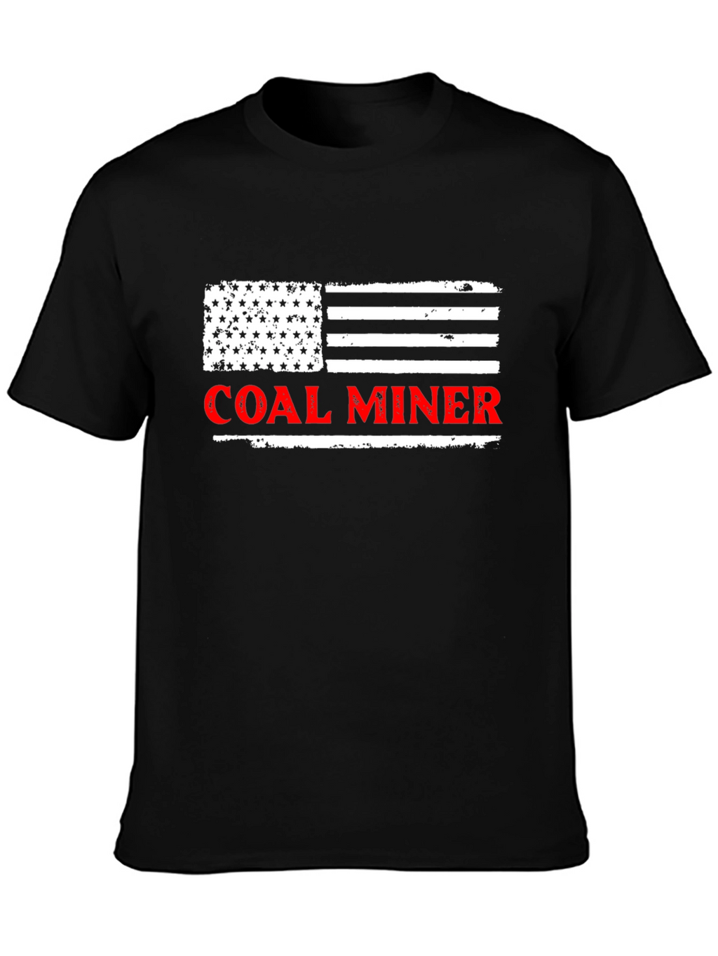 Coal Miner American Flag Graphic T-Shirt