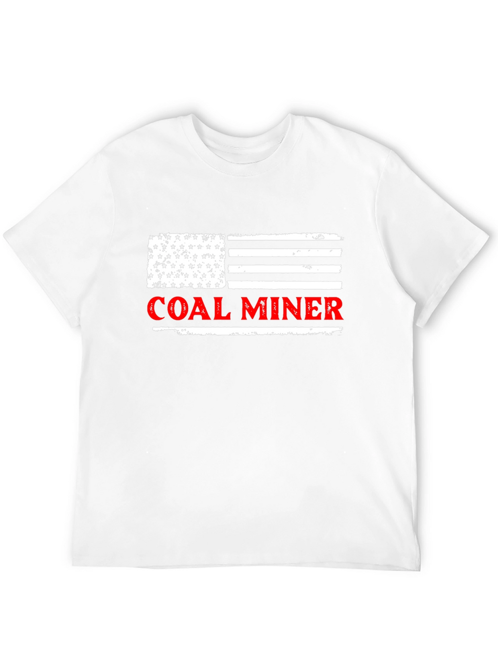 Coal Miner American Flag Graphic T-Shirt