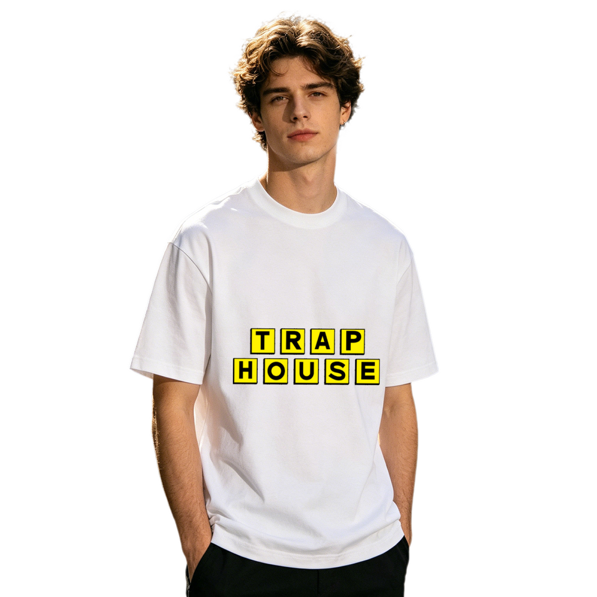 Men's Classic Minimal Logo Crew Neck T-Shirt