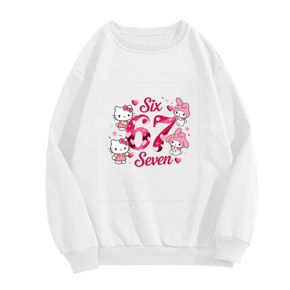 Sanrio Friends Number 67 Retro Graphic Crewneck Sweatshirt