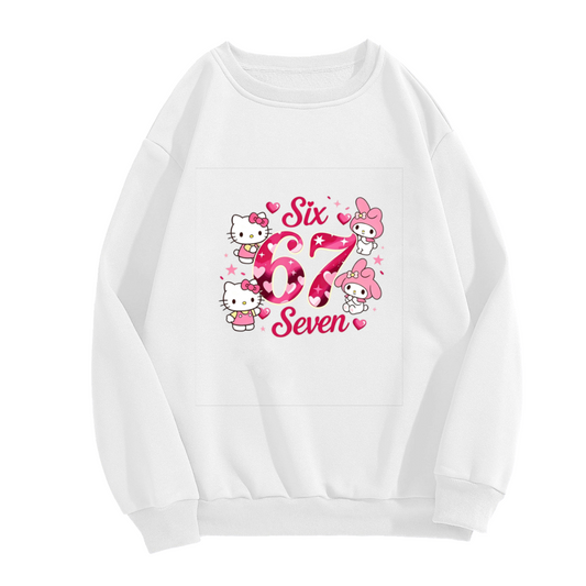 Sanrio Friends Number 67 Retro Graphic Crewneck Sweatshirt
