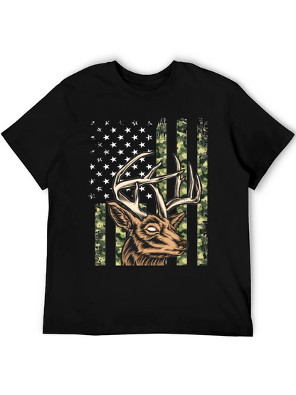 Deer American Flag Graphic Tee