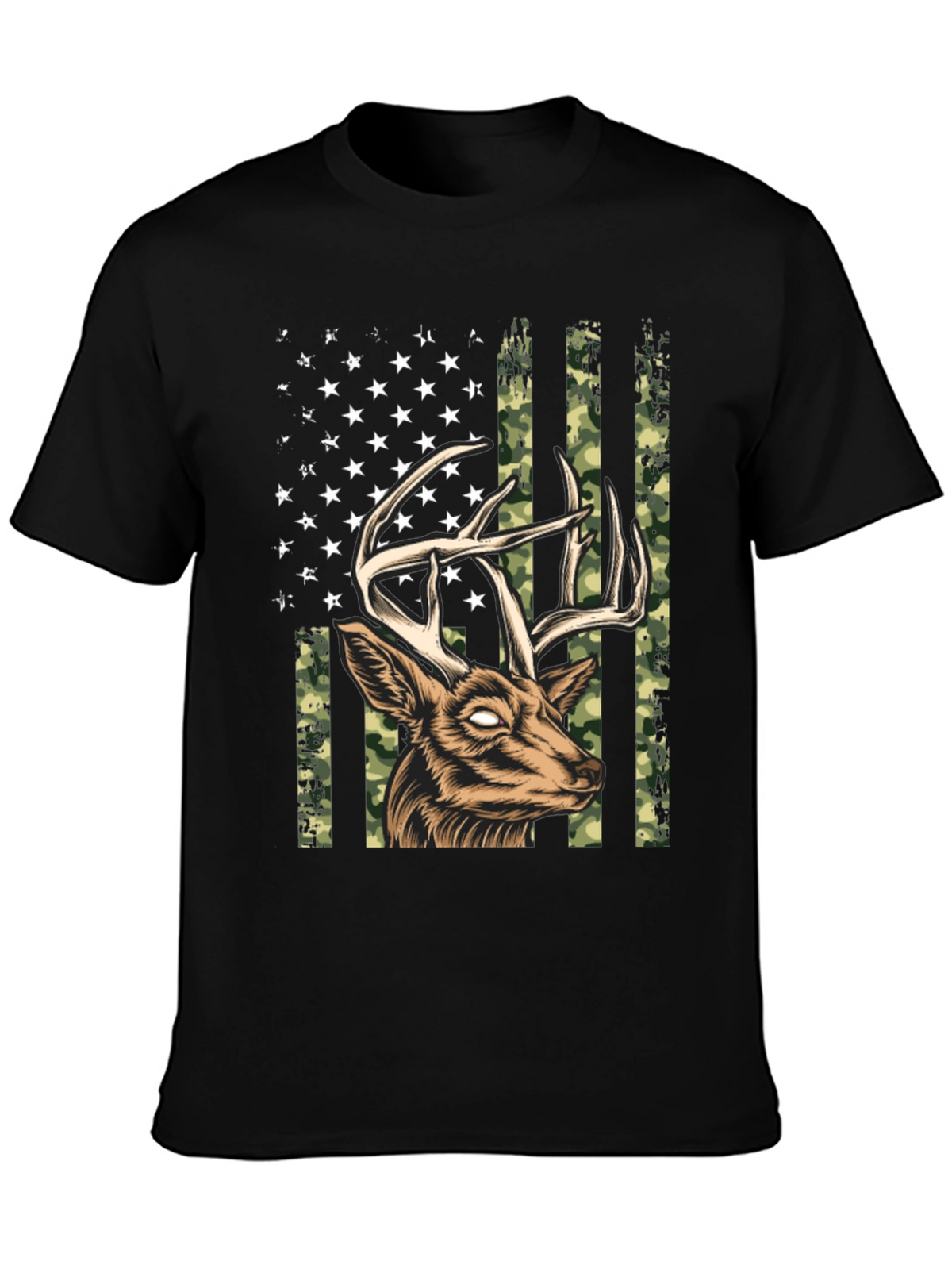 Deer American Flag Graphic Tee