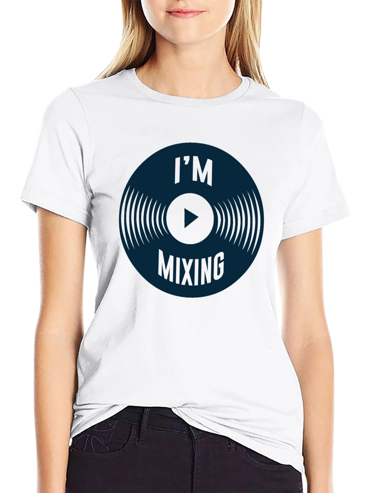 DJ Mixing Vinyl Record T-Shirt