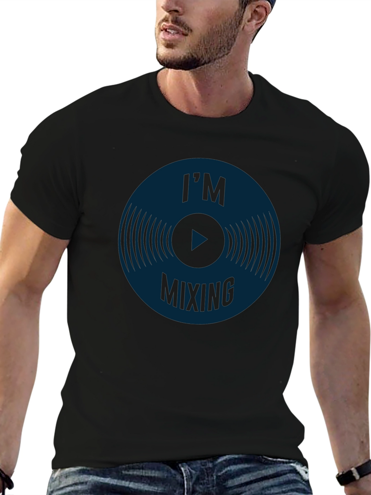 DJ Mixing Vinyl Record T-Shirt