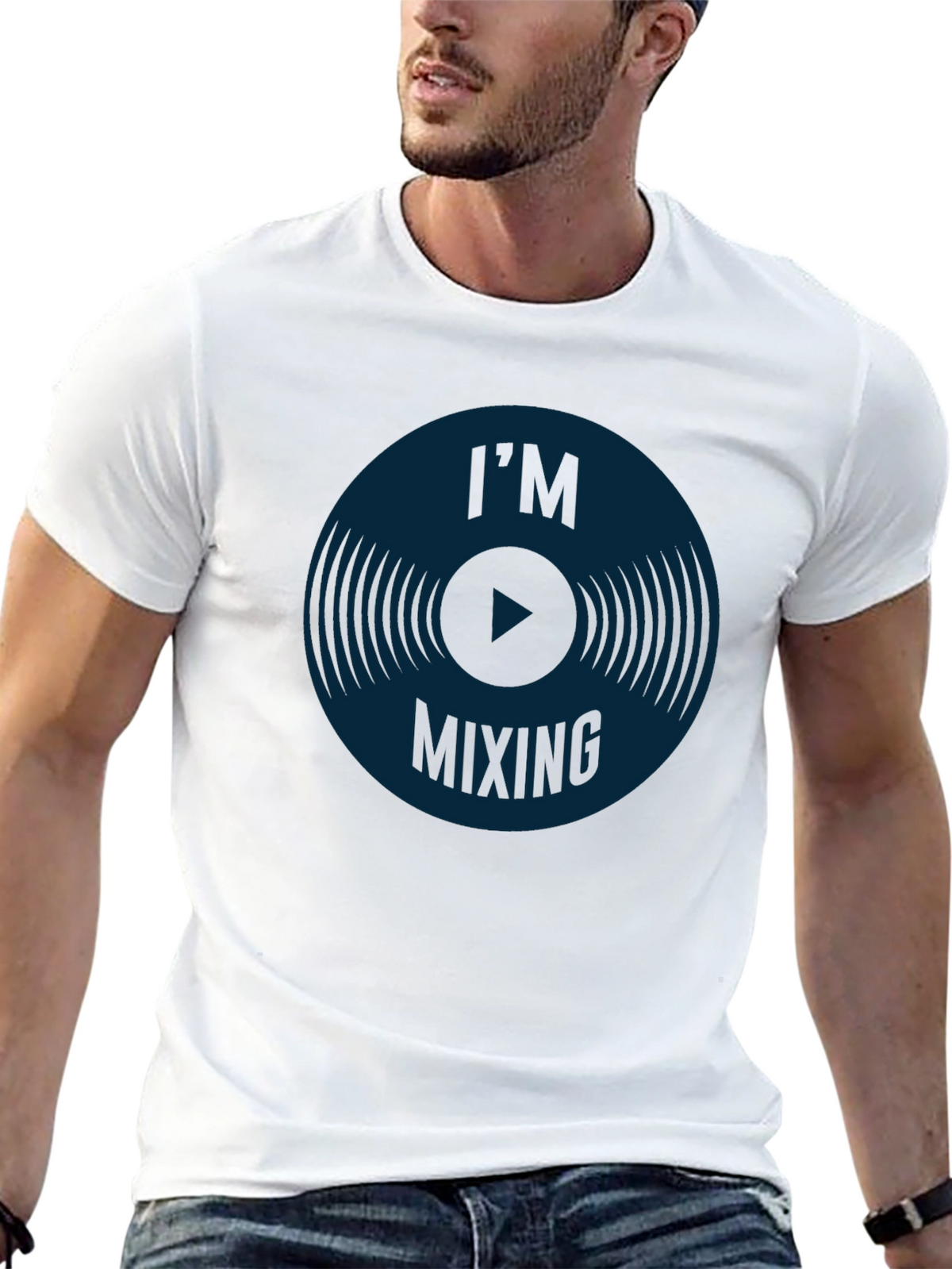 DJ Mixing Vinyl Record T-Shirt