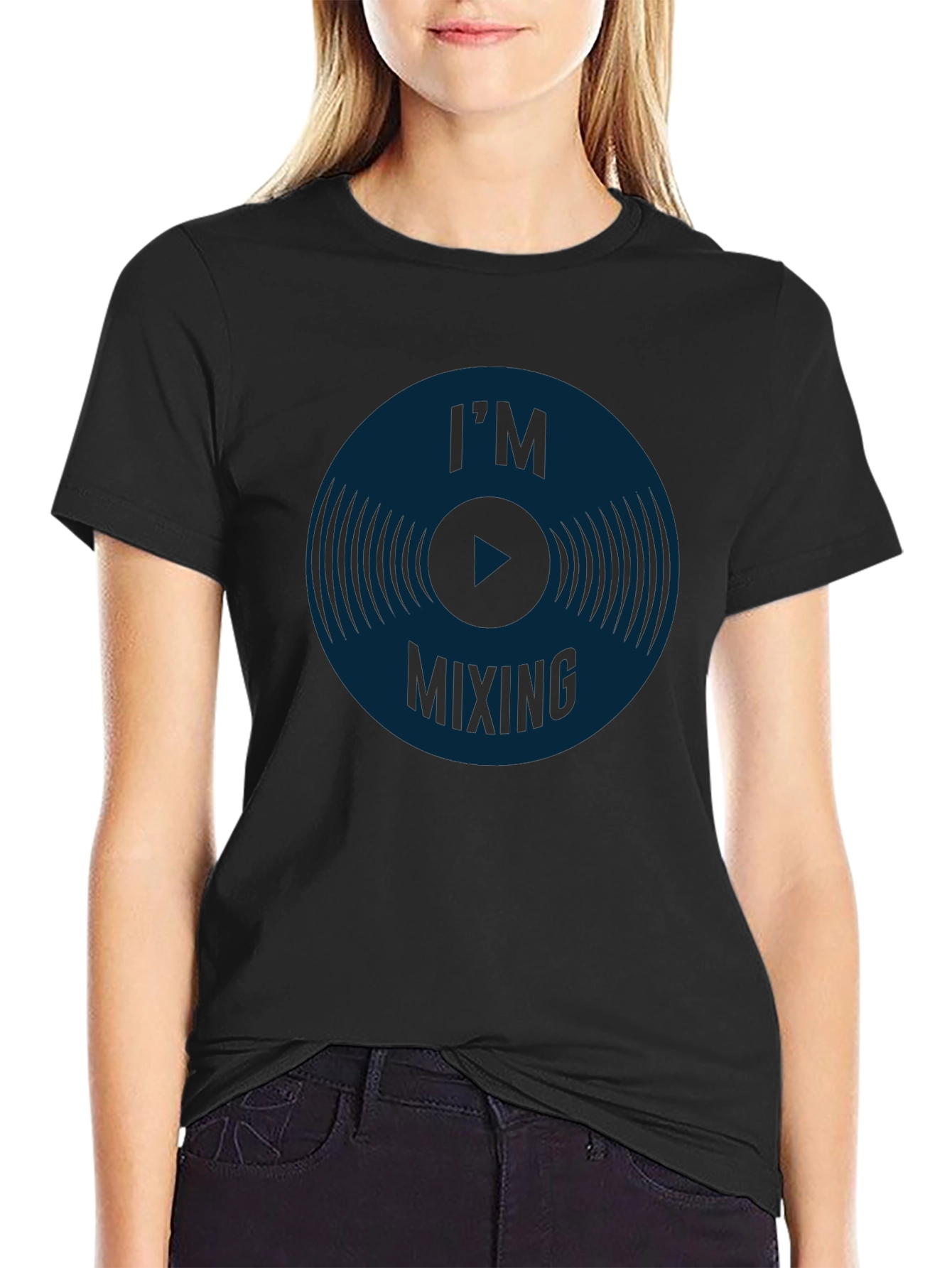 DJ Mixing Vinyl Record T-Shirt