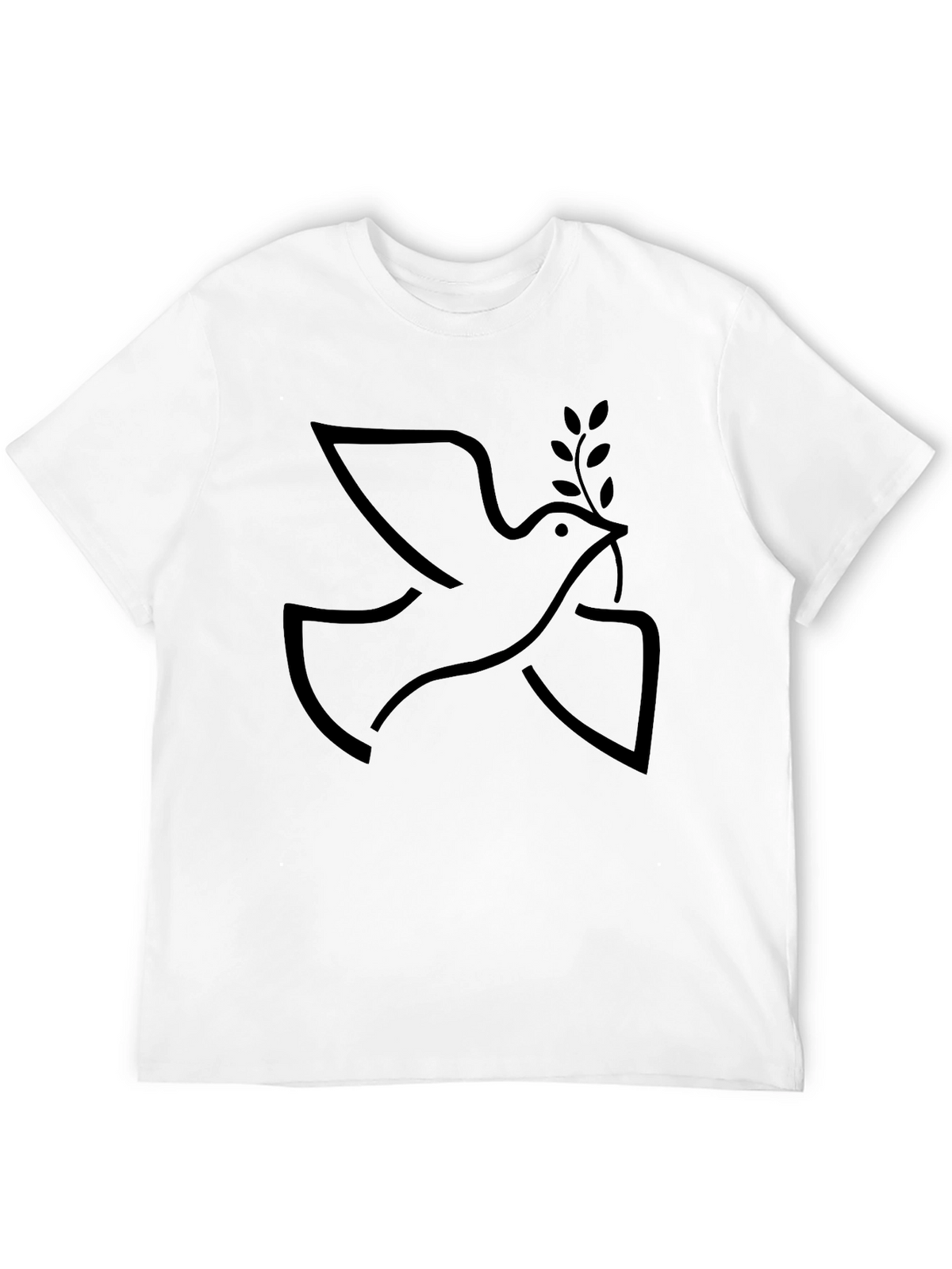 Peace Dove Graphic Tee - Soft Cotton Black T-Shirt