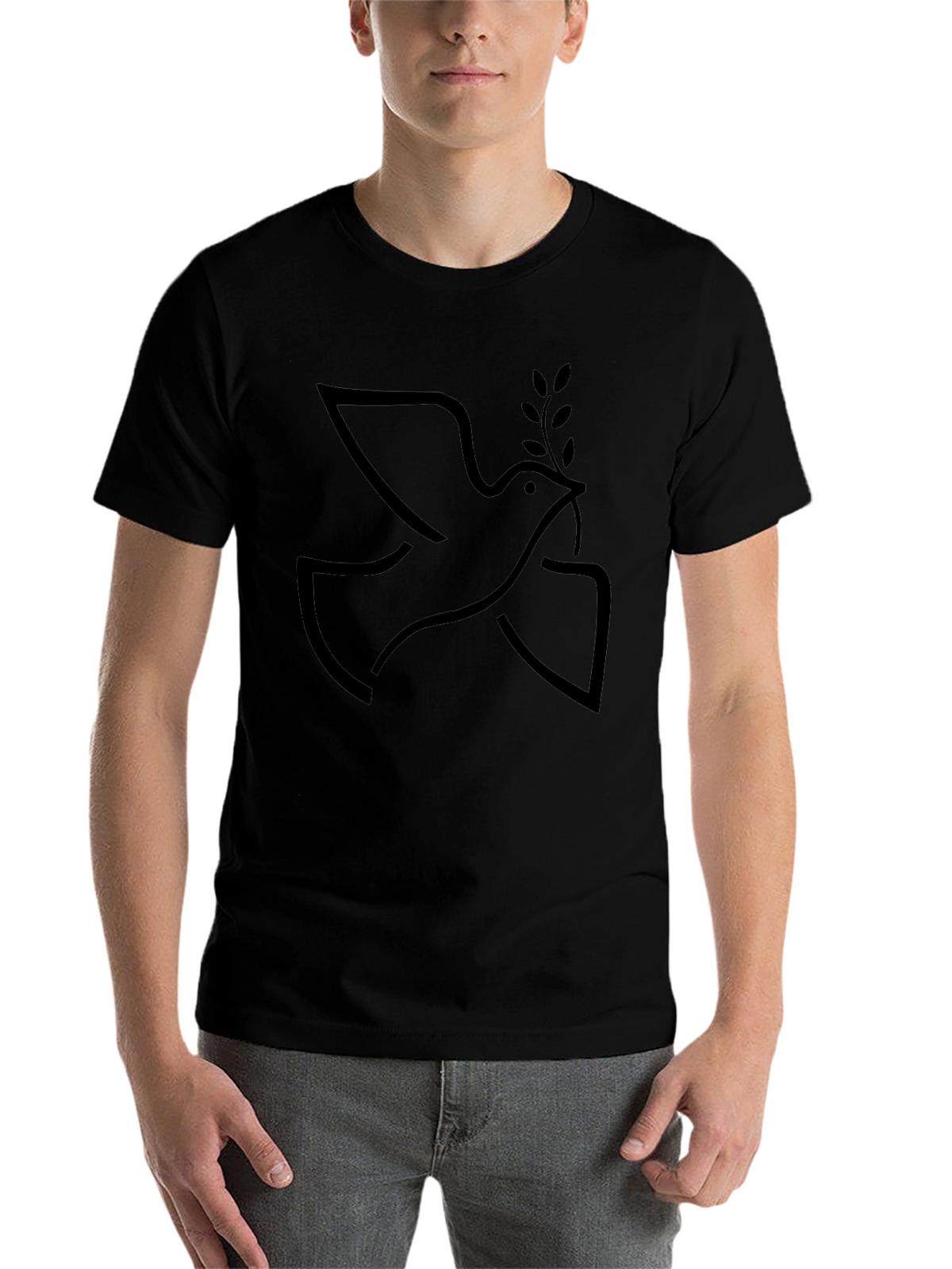 Peace Dove Graphic Tee - Soft Cotton Black T-Shirt