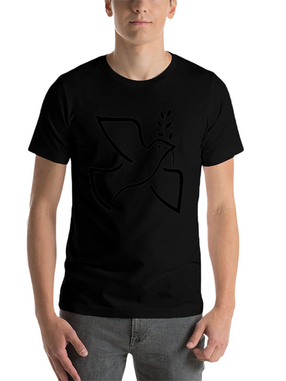 Peace Dove Graphic Tee - Soft Cotton Black T-Shirt