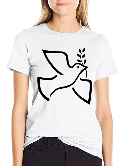 Peace Dove Graphic Tee - Soft Cotton Black T-Shirt