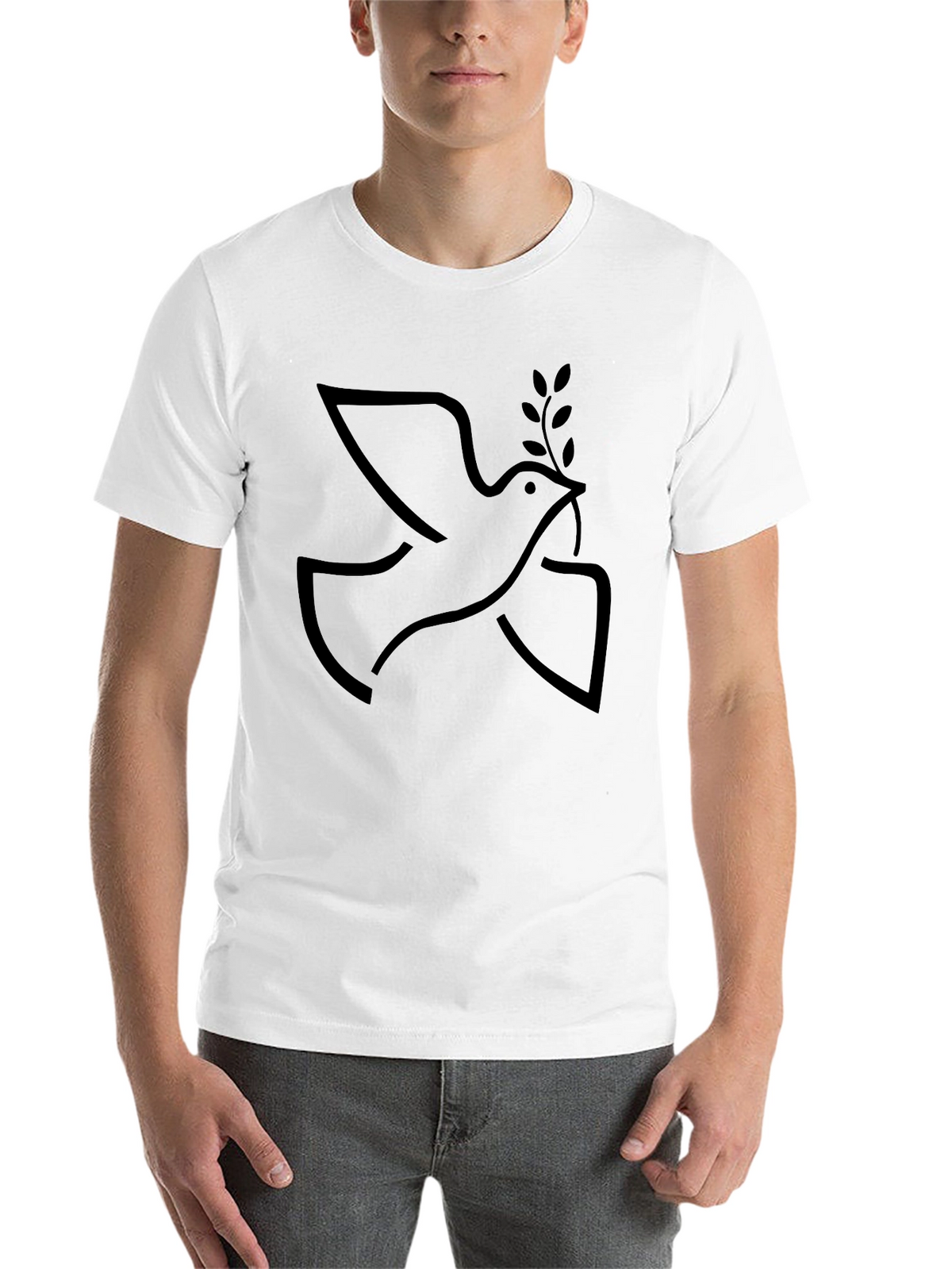 Peace Dove Graphic Tee - Soft Cotton Black T-Shirt