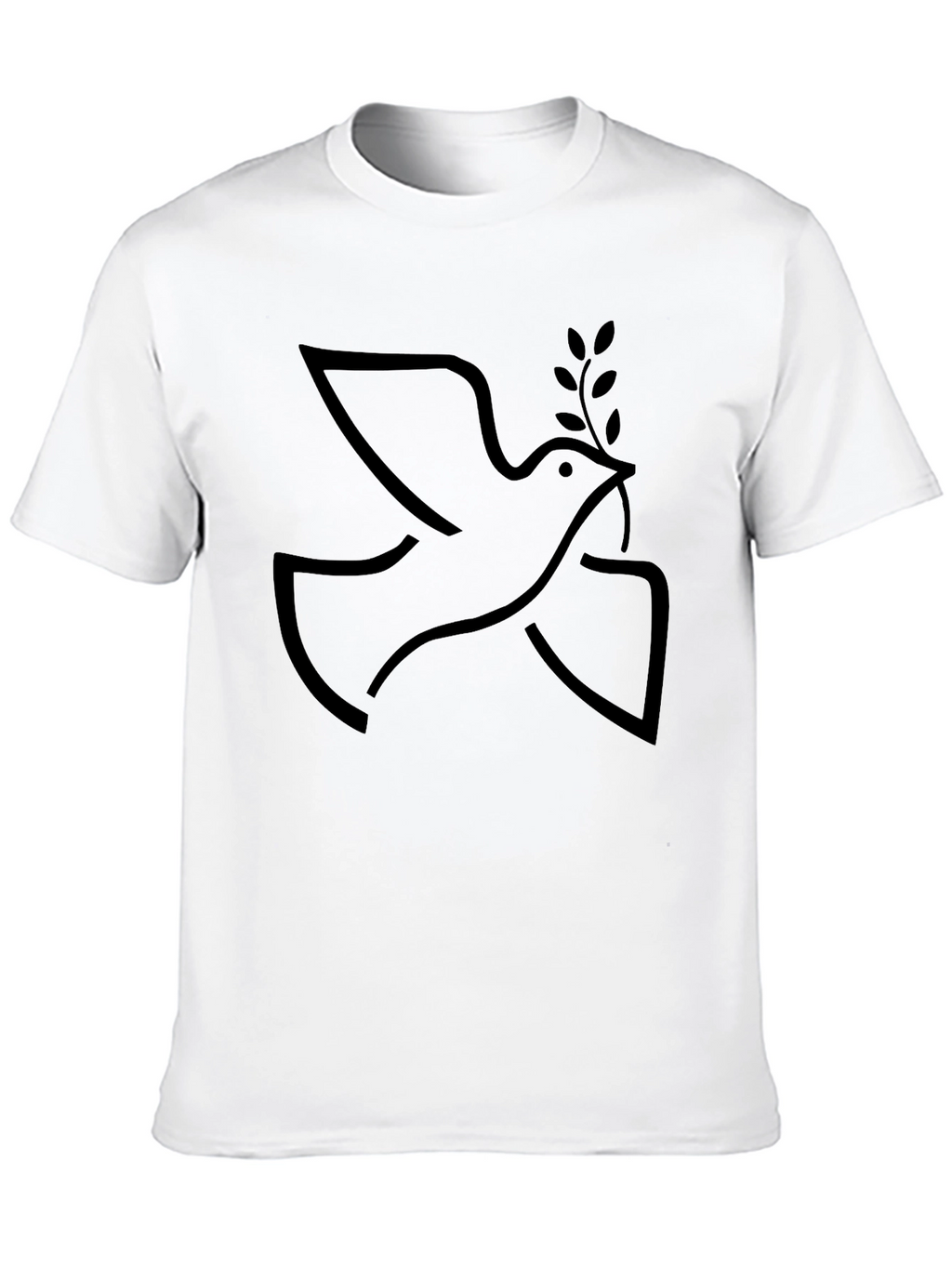 Peace Dove Graphic Tee - Soft Cotton Black T-Shirt