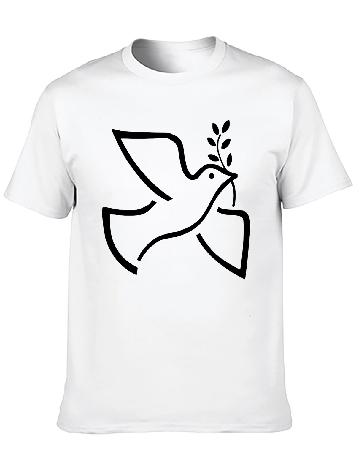 Peace Dove Graphic Tee - Soft Cotton Black T-Shirt