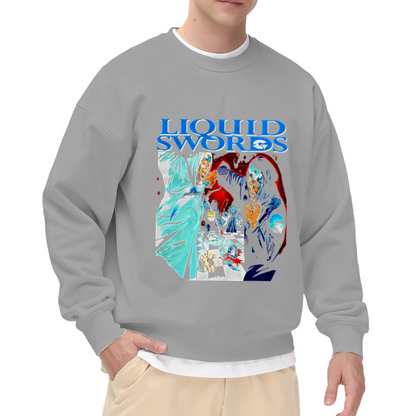 Liquid Swords Martial Arts Chess Battle Graphic Crewneck Sweatshirt | 90s Hip Hop Album Art Comic Pullover, Retro Rap Streetwear Gift