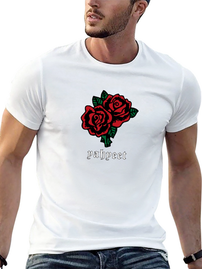 Roses Graphic Tee - Trendy Black T-Shirt
