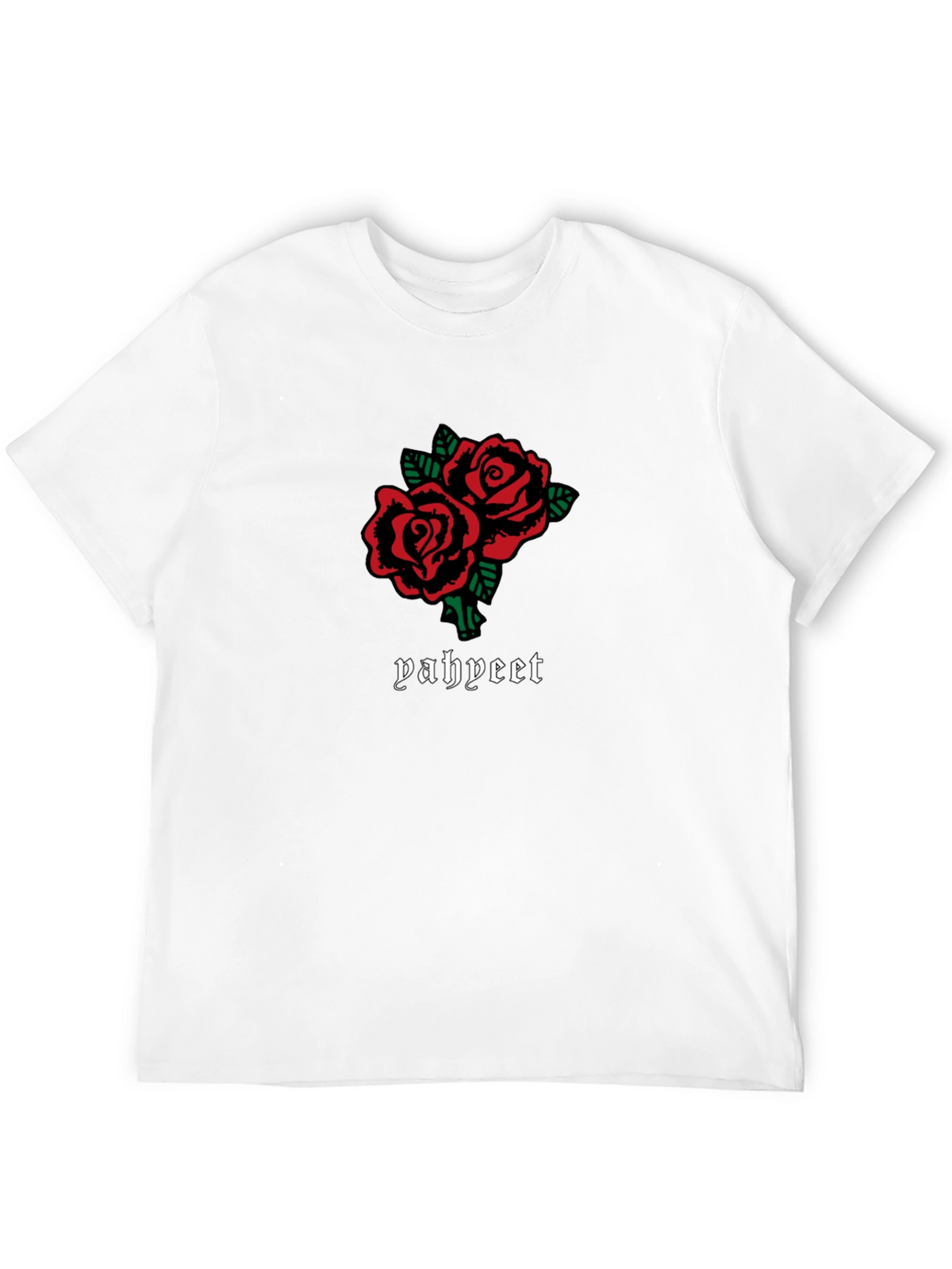 Roses Graphic Tee - Trendy Black T-Shirt