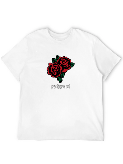 Roses Graphic Tee - Trendy Black T-Shirt
