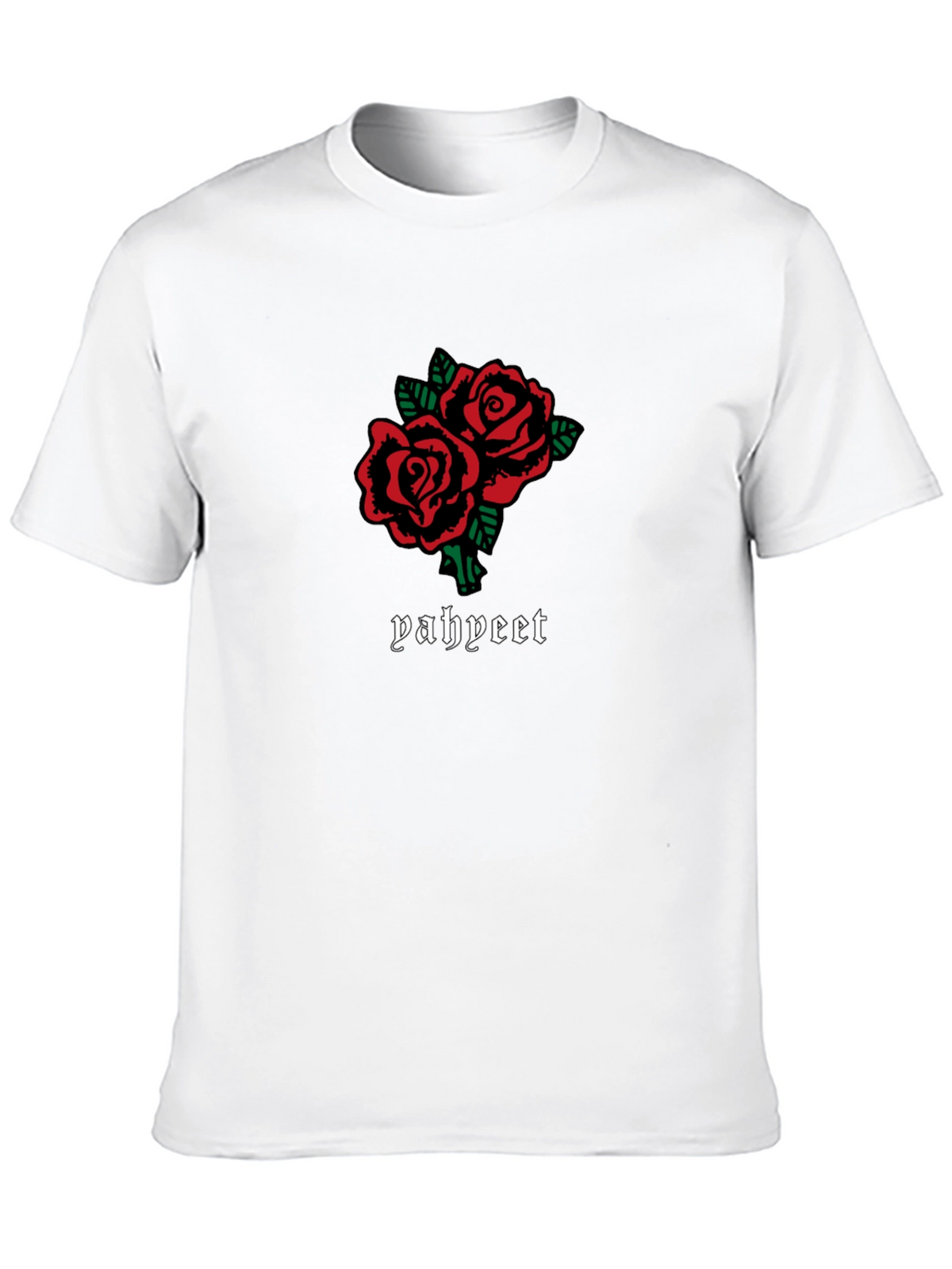Roses Graphic Tee - Trendy Black T-Shirt