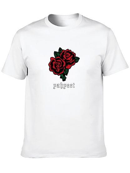 Roses Graphic Tee - Trendy Black T-Shirt