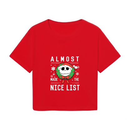 Classic Red Bow Hello Kitty Retro Graphic Crop Top