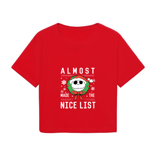 Classic Red Bow Hello Kitty Retro Graphic Crop Top