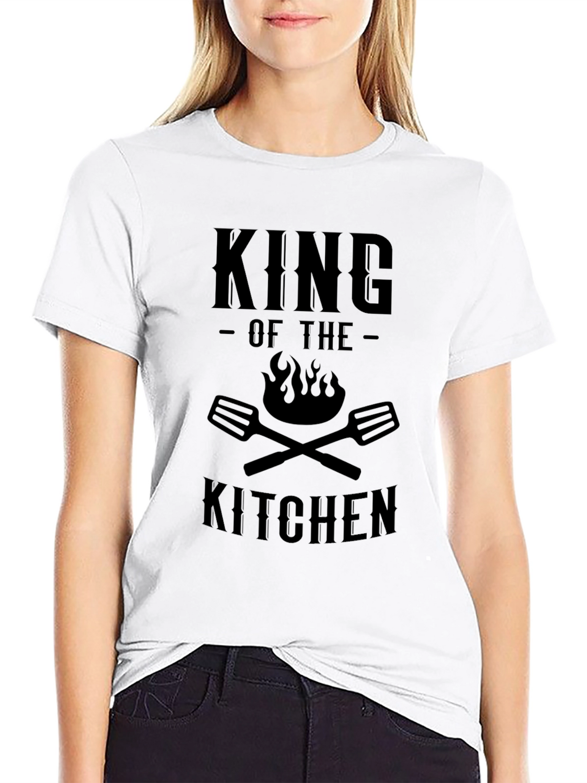 King of the Kitchen Black Graphic T-Shirt