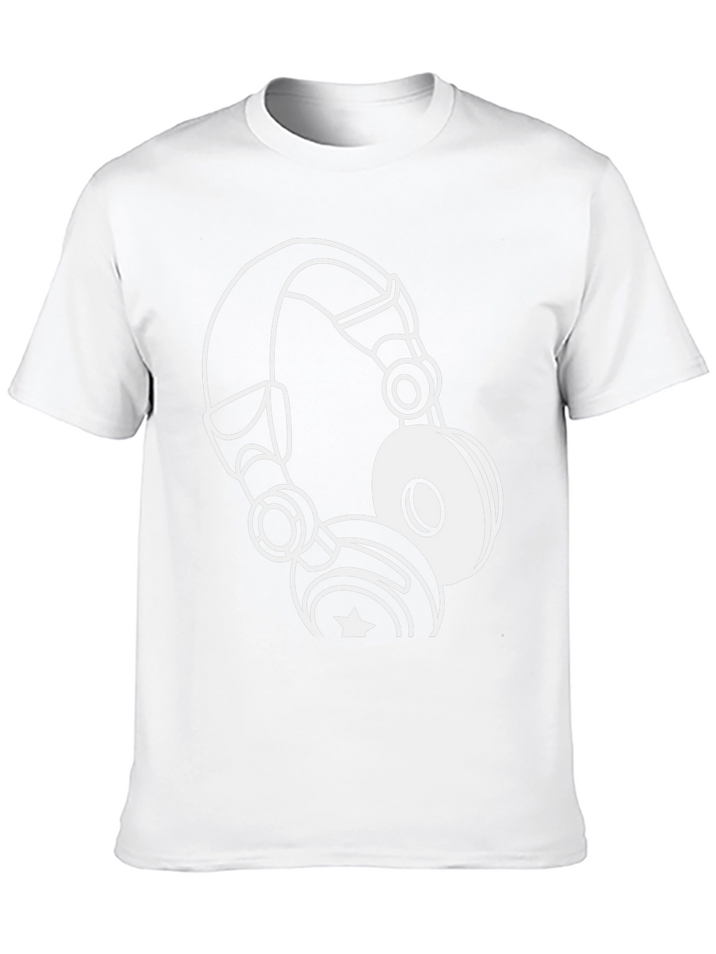 Cool Black T-Shirt with Headphones Graphic