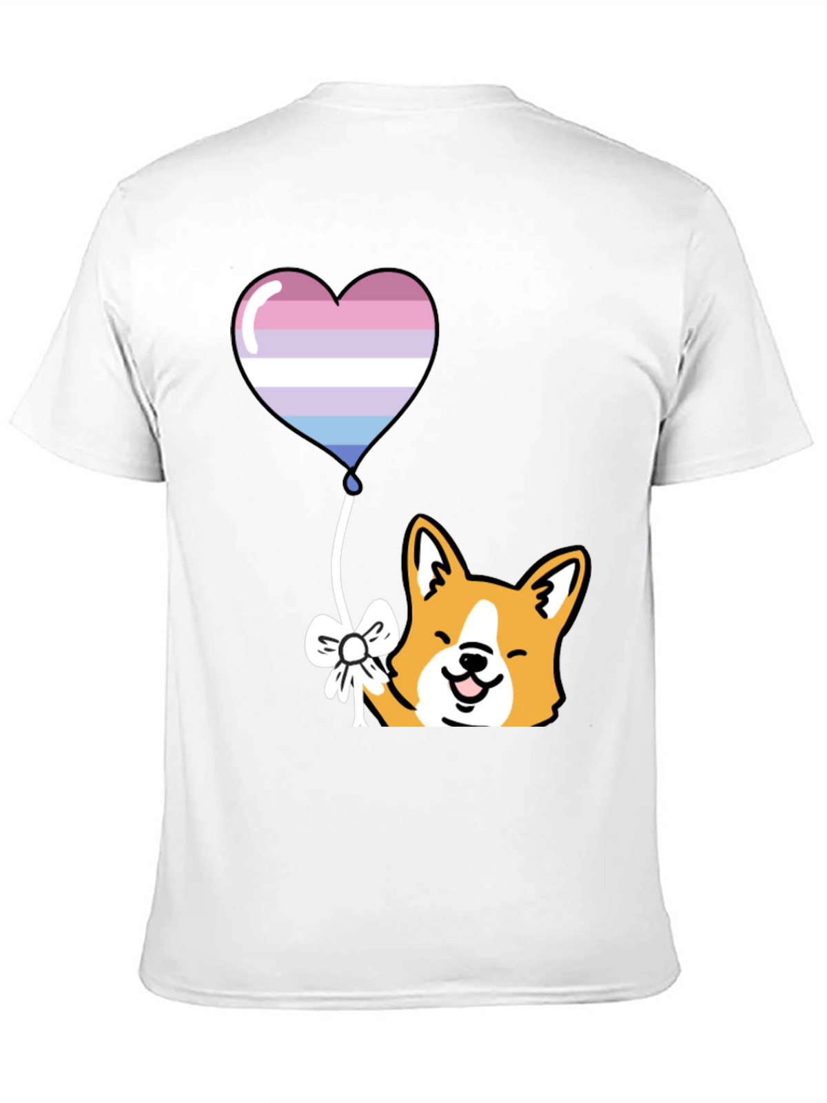 Corgi Heart Balloon Graphic Tee