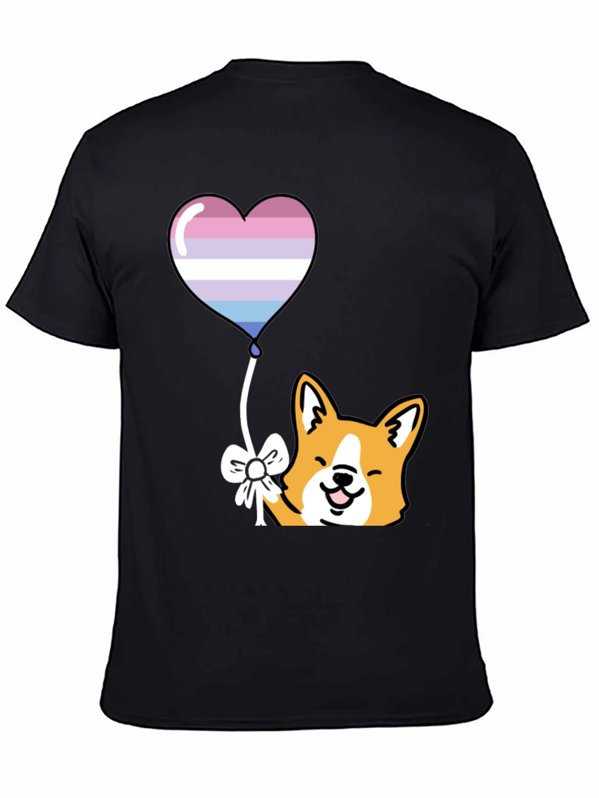 Corgi Heart Balloon Graphic Tee