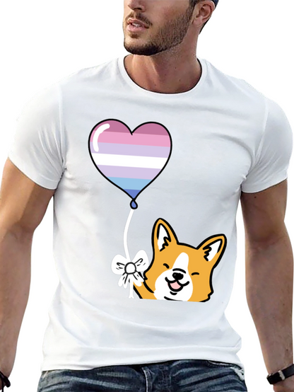 Corgi Heart Balloon Graphic Tee