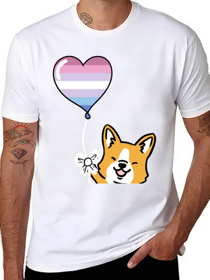 Corgi Heart Balloon Graphic Tee