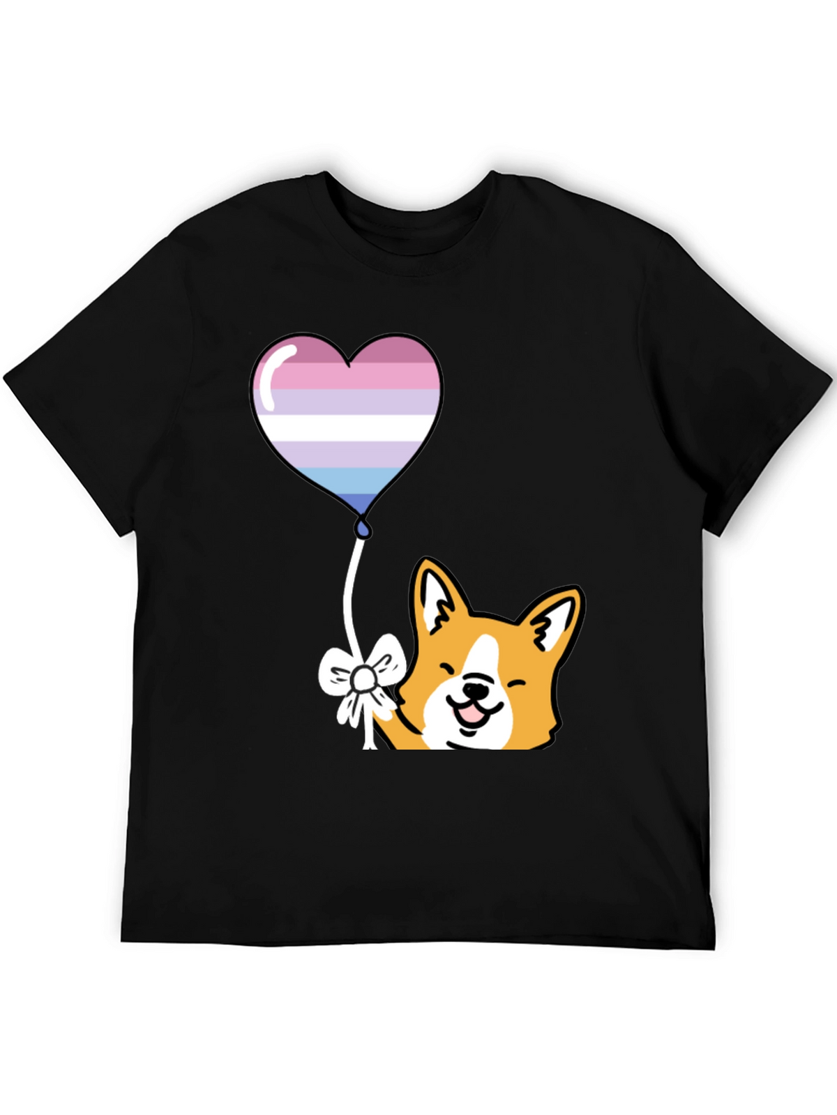 Corgi Heart Balloon Graphic Tee