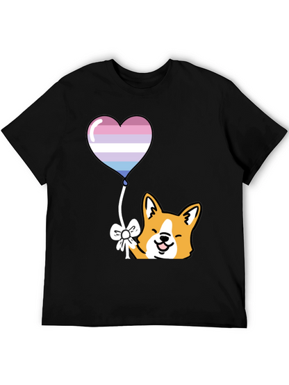 Corgi Heart Balloon Graphic Tee