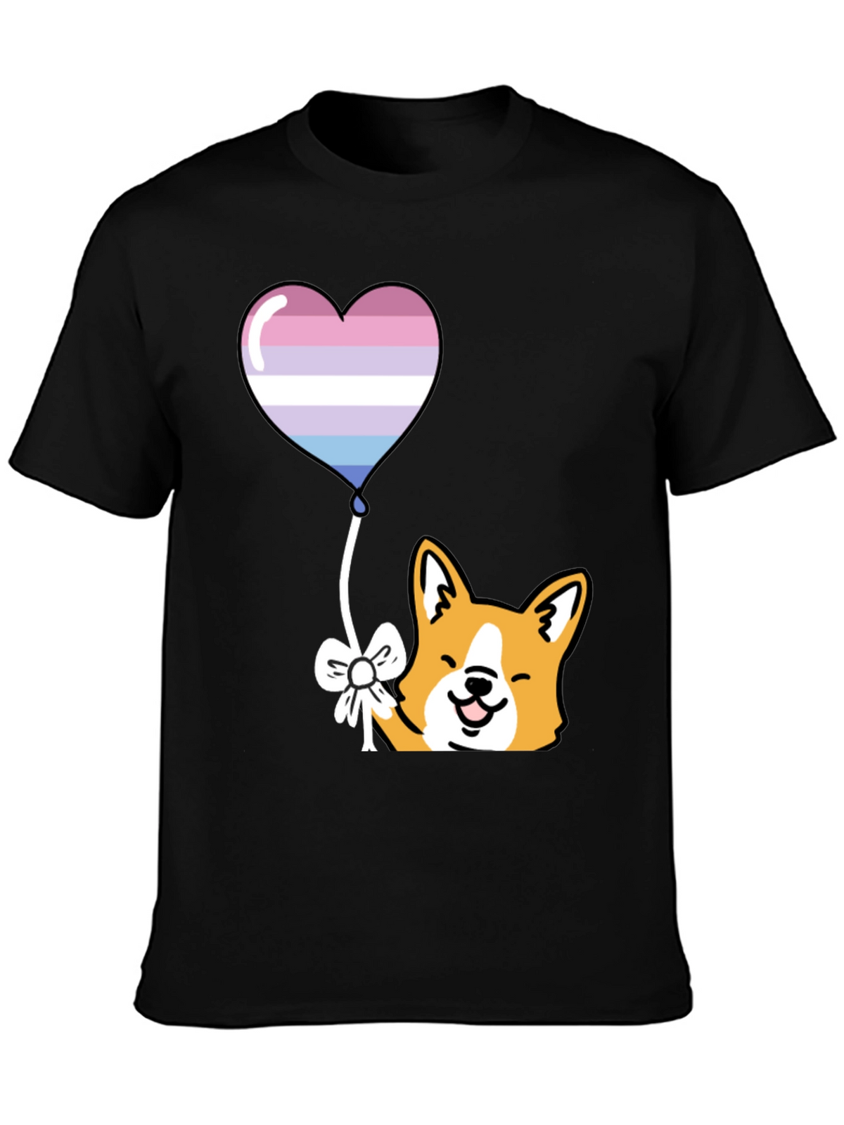 Corgi Heart Balloon Graphic Tee