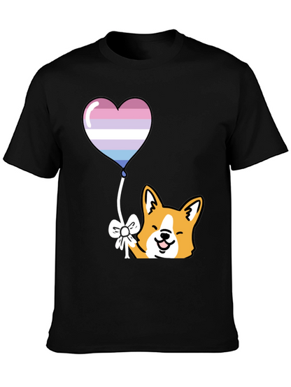 Corgi Heart Balloon Graphic Tee