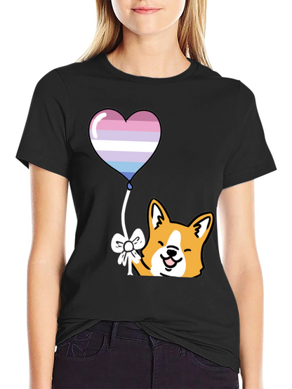 Corgi Heart Balloon Graphic Tee